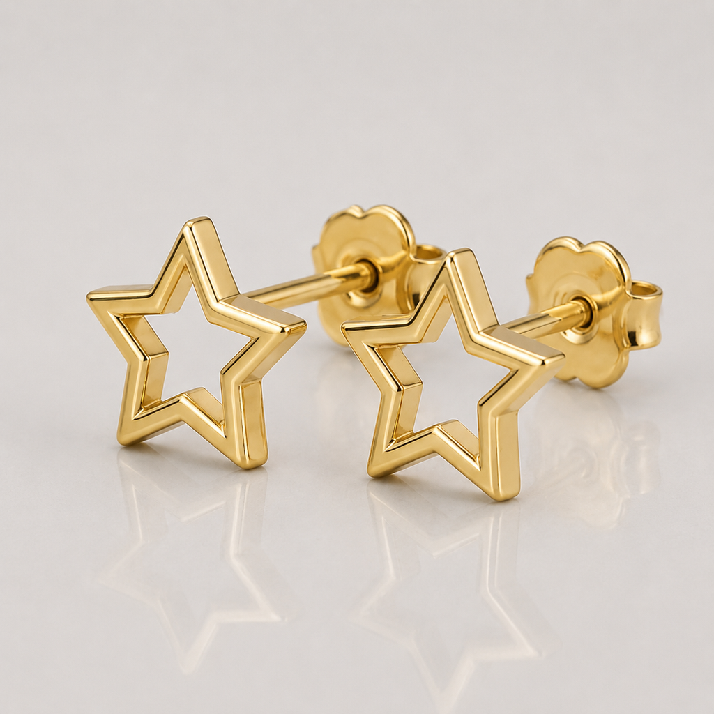 Tiny Star Stud Earrings | 18K Gold Plated Minimalist Earrings