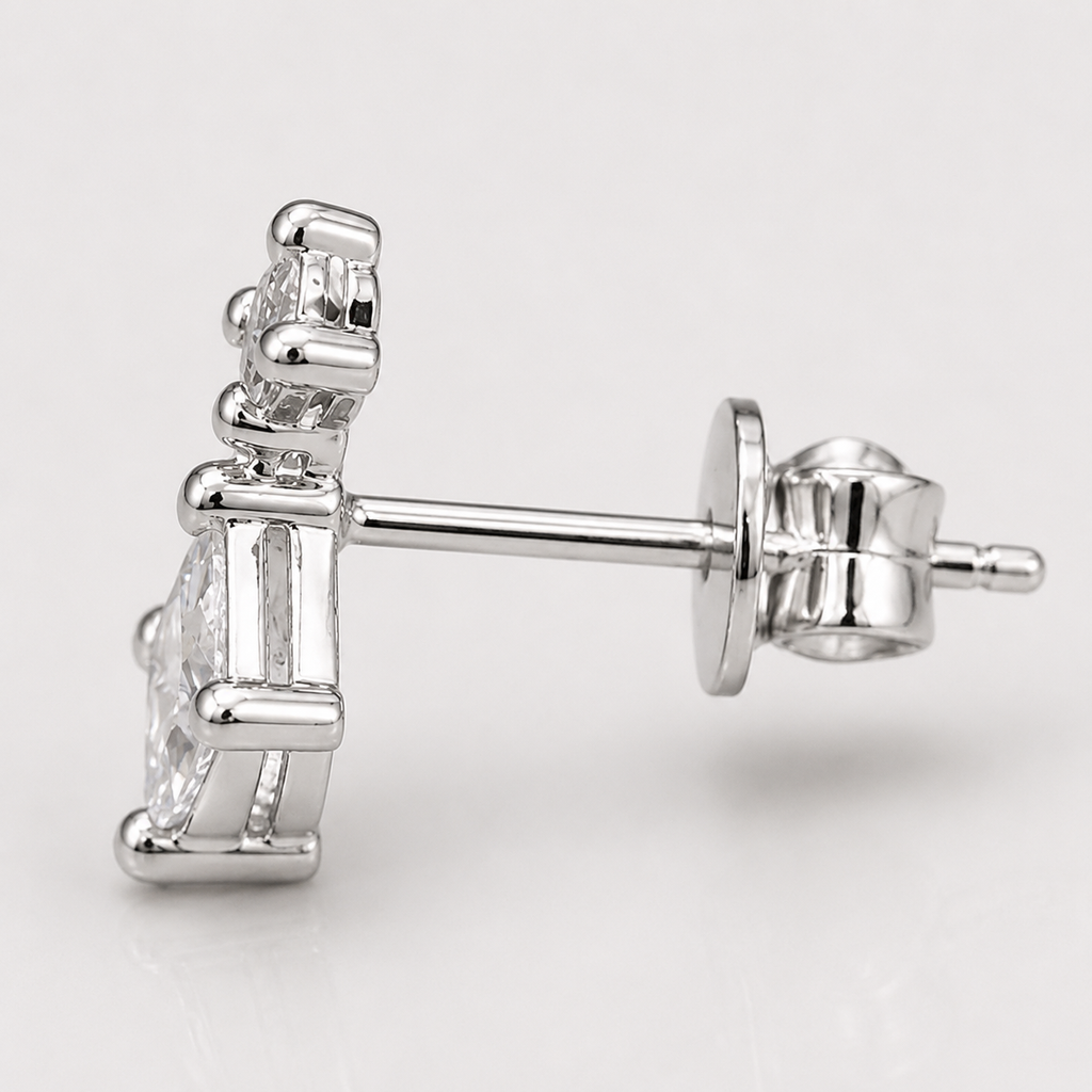 Marquise CZ Drop Stud Earrings | 925 Sterling Silver Earrings for Women