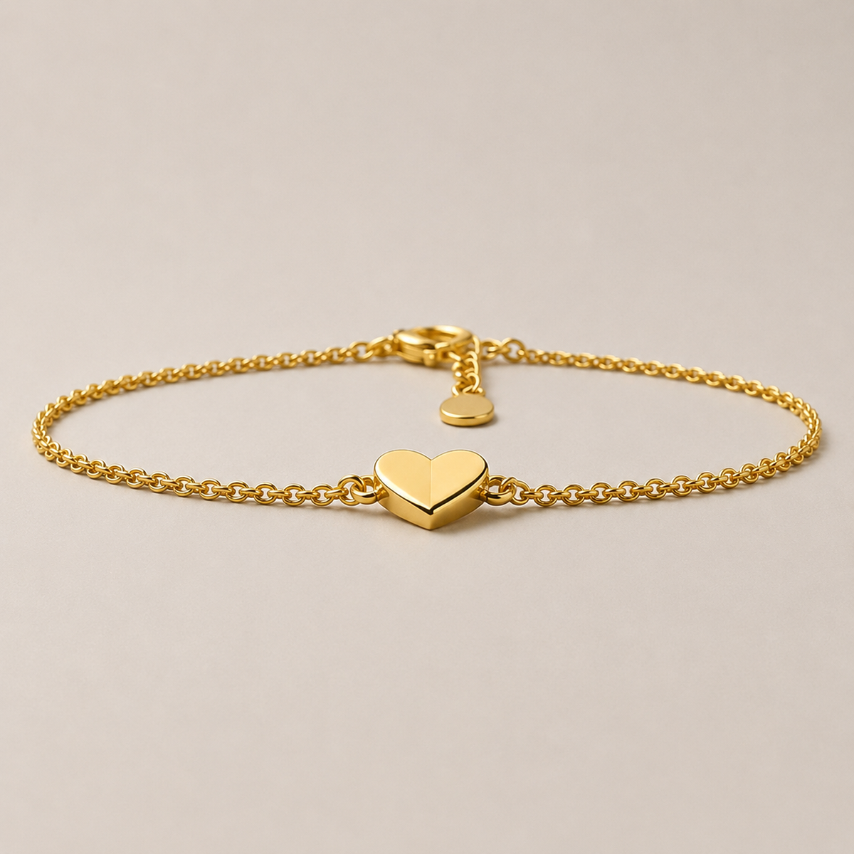 Heart Chain Bracelet | 18K Gold Plated Dainty Bracelet