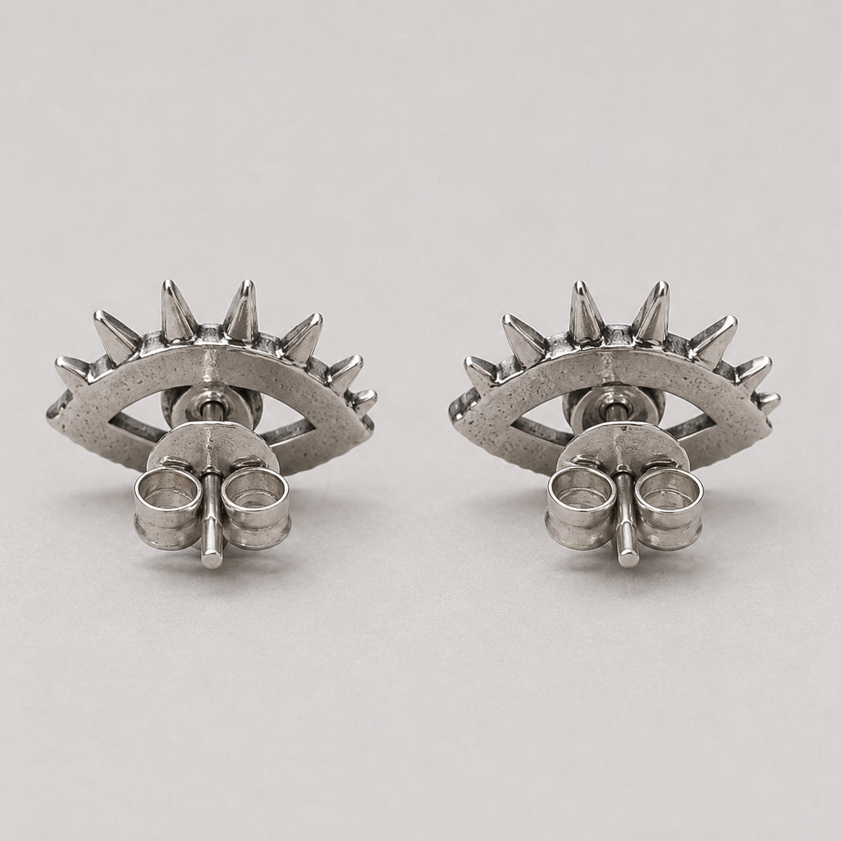 Evil Eye Stud Earrings | Sterling Silver Pearl Earrings