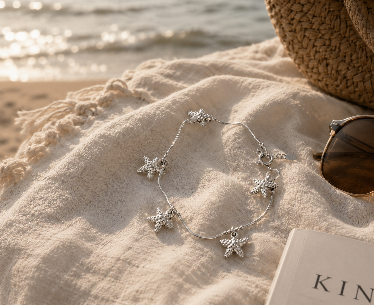 Starfish Bracelet | 925 Sterling Silver Beach Bracelet