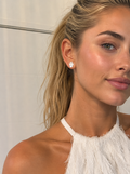 Hamsa Earrings | Sterling Silver CZ Stud Earrings