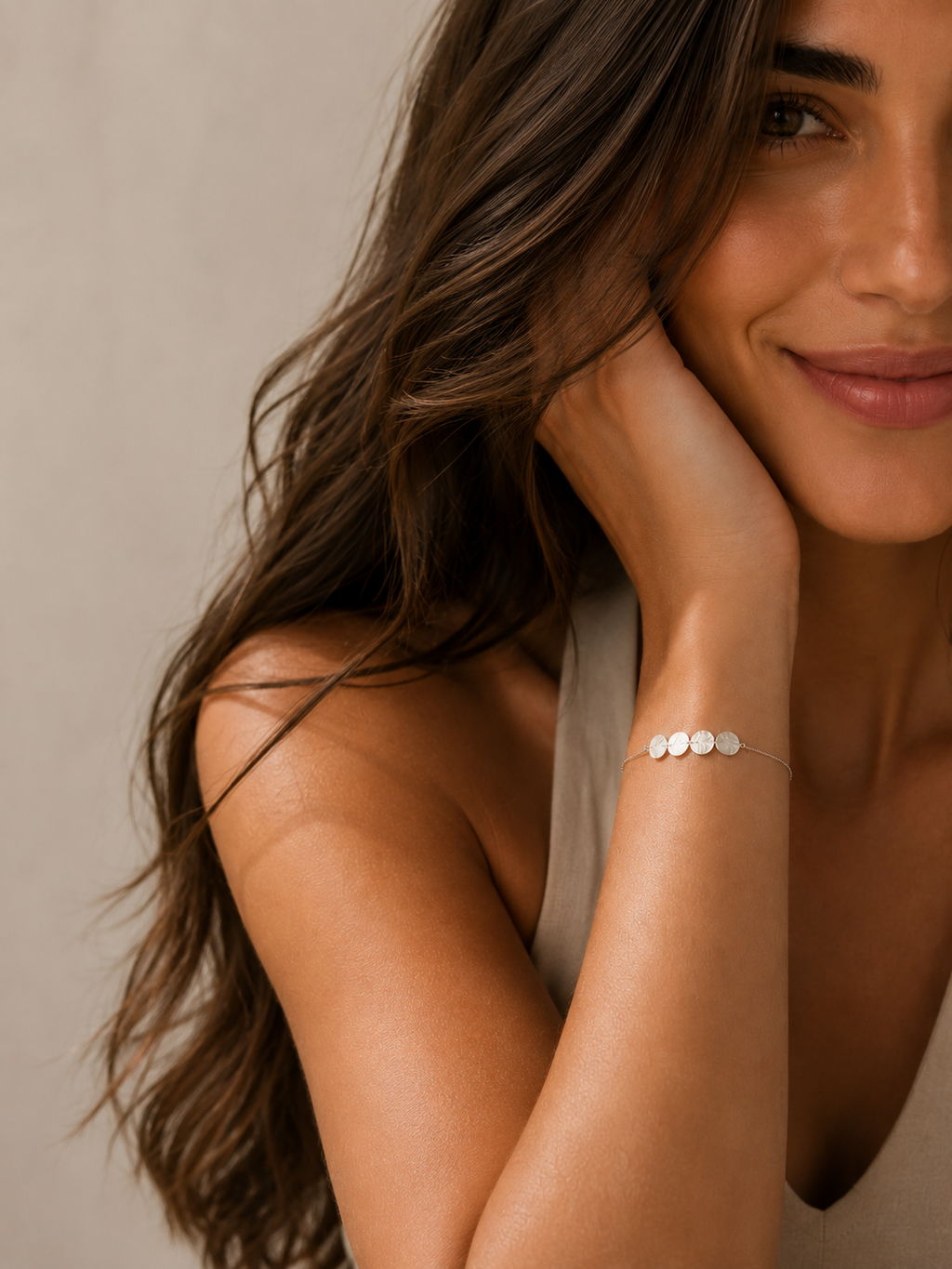 Disc Bracelet | 925 Sterling Silver Minimalist Bracelet