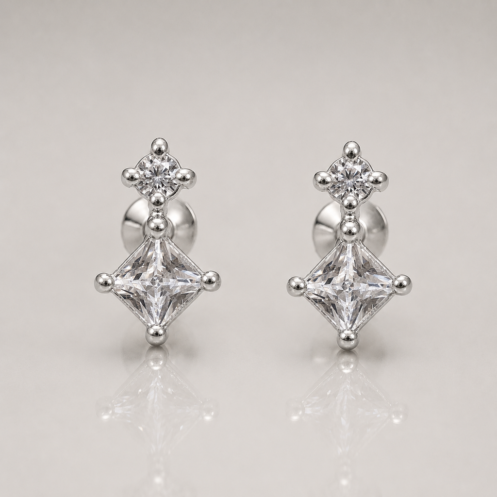 Marquise CZ Drop Stud Earrings | 925 Sterling Silver Earrings for Women