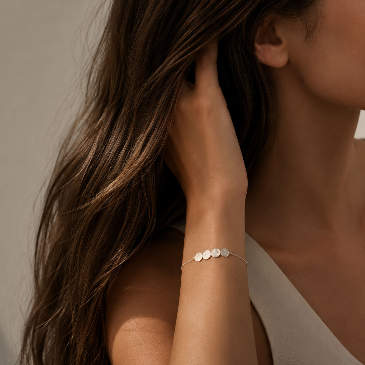 Disc Bracelet | 925 Sterling Silver Minimalist Bracelet
