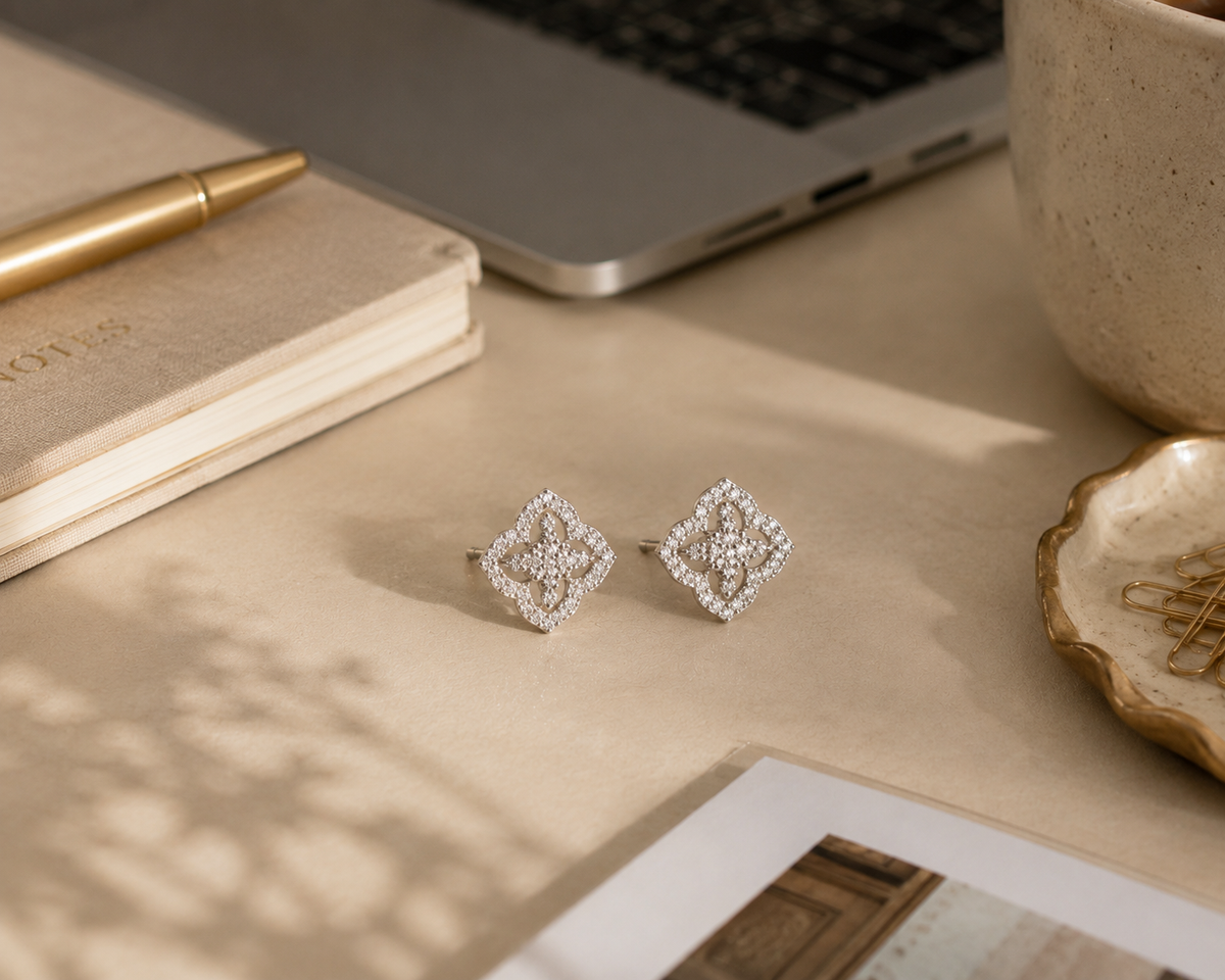 Marquise CZ Stud Earrings | 925 Sterling Silver Earrings